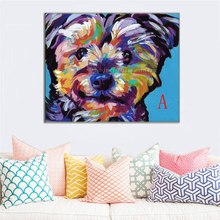 Hand Painted Lovely Animals Oil Painting Hang Paintings Modern Dog Picture Wall Pictures for Living Room Painting on Canvas 2024 - buy cheap