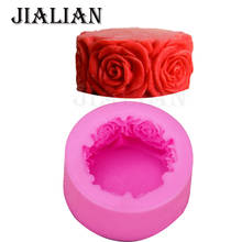 DIY Big rose soap Candle mold cooking tools fondant DIY cake silicone moulds chocolate baking decoration candy Resin craft T0755 2024 - buy cheap