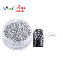 TCWZ801 Metallic luster Silver Colors Flakes Magic Mirror Effect Powders Sequins Nail Gel Polish Chrome Pigment Decorations 2024 - buy cheap