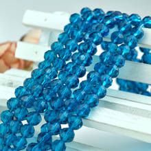 Free Shipping , Deep Lake Blue Crystal Glass Round Faceted Beads 6mm For Jewelry DIY Making 980pcs/lot 2024 - buy cheap