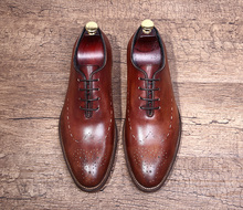 Мужские туфли-оксфорды из натуральной кожи, на шнуровке 2024 - купить недорого