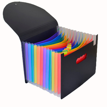 Expanding File Folder 13 Pockets, black Accordion A4 folder Document Bag Office School Supply 2024 - buy cheap