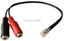 Adaptador buddy adaptador de fone de ouvido de pc, cabo duplo 3.5mm jack para conector rj9 4p4c 3.5mm para adaptador de tomada rj9/rj11 2024 - compre barato