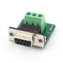 DB9 RS232 D-SUB adaptador hembra a 3 posición conector de Terminal de módulo de señal 2024 - compra barato