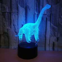 Dinosaur 3d Night led Lamp Colorful Touch Remote controlled Led Visual Gift Table Lamp Christmas decorative lights 2024 - buy cheap