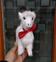 simulation cute white goat 17x16cm toy model polyethylene&furs goat model home decoration props ,model gift d259 2024 - buy cheap