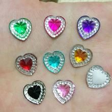 HOT 30pcs 12mm Resin Heart flatback Scrapbooking for phone/Wedding decoration craft  C30 2024 - buy cheap