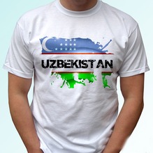 Uzbequistão bandeira futebol soccers orgulhoso branco 2019 algodão manga curta impressão engraçado algodão manga curta impresso t camisa 2024 - compre barato