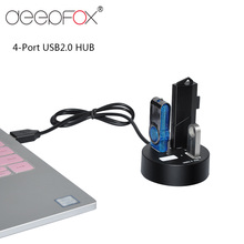 DeepFox-multihub de alta velocidad con 4 puertos USB 2,0, divisor con forma redonda de expansión, adaptador de 4 puertos USB 2,0 para PC de escritorio 2024 - compra barato