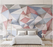 Custom 3d papel de parede,retro geometric triangle murals for living room bedroom sofa background wall home decoration wallpaper 2024 - buy cheap