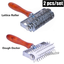 2 pieces/set Pizza tool set roller Lattice & dough Net Docker Net Cutter Good magnetic stainless steel for kitchen accessories 2024 - buy cheap