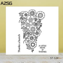 Azsg ramo de flores transparentes, lindo selo/selos para scrapbooking/fabricação de cartão/álbum, carimbo de silicone decorativo, artesanato 2024 - compre barato