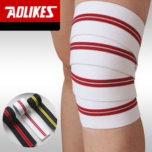 AOLIKES 1PCS 2M*8CM Powerlifting Elastic Bandage Leg Compression Calf Knee Support Wraps Sports Safety Vendas Para Deporte 2024 - buy cheap