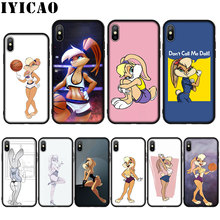 Мягкий силиконовый чехол lola bunny для iPhone 11 Pro, Max, XR, X, XS, Max, 8, 7, 6, 6S Plus, 5, 7, 6, 6S, SE 2024 - купить недорого