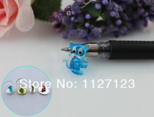 30pcs 15x13MM Blue Cat For Jewelry Necklace Making,Wishing Vial Pendant,Empty Containers,glass globe bottle 2024 - buy cheap