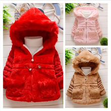 Toddler Baby Girls Faux Fur Coat With Belt Girls Winter Warm Thick Jacket Snowsuit Children Outerwear Winter Wear Girls Clothes 2024 - buy cheap