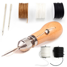 Professional Leathercraft Sewing Stitching Awl Tool Supplies,DIY Leather Craft Heavy Fabric,Canvas,Shoe,Repair Lockstitch Set 2024 - купить недорого