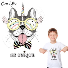 Parches para niños de dibujos animados lavables pegatinas de perros en camisetas Kawaii DIY accesorio personalizado Parches plancha de transferencia de calor en apliques 2024 - compra barato