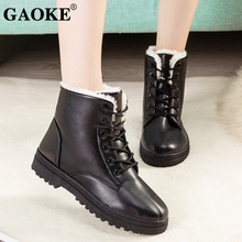 Woman Ankle Snow Boots Woman Winter Shoes Woman Rubber Boots Platform Shoes Woman Warm Plush Lace up Ankle Boots Lady Footwear 2024 - buy cheap