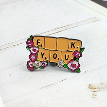 Garland Banner FXXK YOU Inspirational Brooch Women Powerful Floral Enamel Pins Denim Backpack Badge Feminist Jewelry 2024 - buy cheap