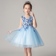 Piano Performing Formal Dresses Girls Summer Floral Kids Fancy Party Dress Children's Clothing 2024 - buy cheap