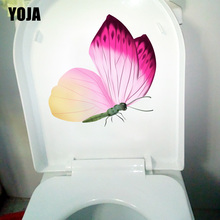 YOJA 18X22.9CM Beautiful Colorful Butterfly Girl Bedroom Decor Cartoon Wall Sticker WC Toilet Decal T1-2085 2024 - buy cheap