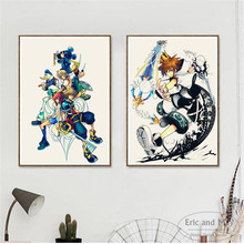 Kingdom Hearts Cartoon Game Posters And Prints Wall Art Canvas Painting For Living Room Decoration Home Decor Unframed Quadro 2024 - buy cheap