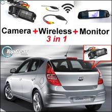 Cámara de visión trasera 3 en 1, receptor inalámbrico y Monitor de espejo, sistema de aparcamiento para Hyundai i30 Elantra Touring GT 2007 ~ 2012 2024 - compra barato