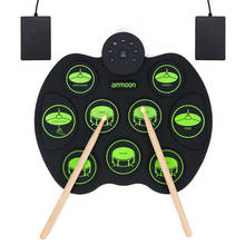 ammoon Electronic Drum Set Digital Folding Drum Pad 9 Pads 2 Foot Pedals Drum Sticks for Kids Children Beginners No Speakers 2024 - buy cheap