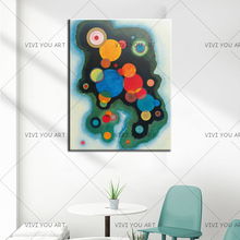 Pintura al óleo de gran tamaño de Kandinsky, pinturas artísticas de pared, cuadro de lienzo de Paiting, 100%, pintura al óleo hecha a mano, decoración para el hogar 2024 - compra barato