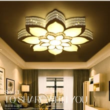 Lámparas LED de techo para sala de estar, accesorio de iluminación Interior de acrílico, Loto de hierro, para dormitorio, hogar, novedad 2024 - compra barato