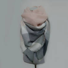 Зимний шарф za, клетчатый шарф для женщин, новый дизайнерский классический акриловый шарф унисекс, теплые шарфы 2024 - купить недорого