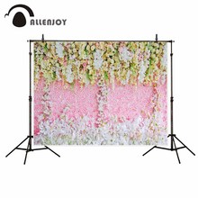 Allenjoy-fundo de parede com flores para casamento, fundo fotográfico e fundo para fundo 2024 - compre barato