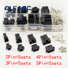 Conjunto de conectores de cabeça fêmea e macho sm2.54, caixa 2p 3p 4p 5p 2.54mm 2024 - compre barato