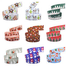 10Y/lot 25mm Christmas Theme Printing Grosgrain Ribbon Home Textile Printed Ribbon Wedding Decorations Materials Gifts Packing 2024 - buy cheap