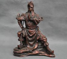 10'' China Warrior Guan Gong Soldier Sword Dragon Bronze Statue 2024 - buy cheap