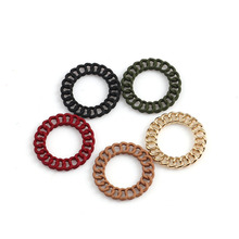Doreen Box Zinc Based Alloy Connectors Circle Round Colorful Fashion  DIY Earrings Jewelry Accessories 20mm( 6/8") Dia, 10 PCs 2024 - buy cheap
