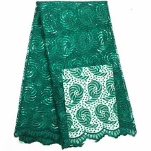 Novo tecido de renda da austrália para vestido africano renda de tule com tecido bordado de lantejoulas tecido de renda 5jardas 2024 - compre barato