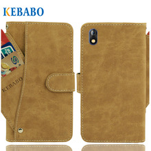 De cuero marrón, Cartera de Vintage, DEXP A150 5 "Flip de lujo de 3 frente ranuras de tarjeta cubierta Magnet Stand protectora del teléfono bolsas 2024 - compra barato