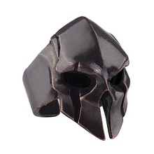 Мужское кольцо в стиле панк, готика, байкера, черепа, спартанского героя, маски, шлема, скандинавские языческие аксессуары для мужчин, Винтажные Украшения 2024 - купить недорого