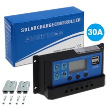 30A PWM Solar Panel Regulator 12V-24V Charge Controller Auto Dual USB Digital Display for Lead Acid Batteries LCD Collector 2024 - buy cheap