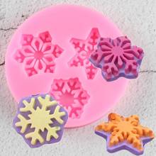 Christmas Decorations 3D Snowflake Lace Chocolate Party DIY Fondant Baking Cooking Cake Decorating Tools Silicone Mold 2024 - buy cheap