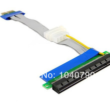 PCI-E PCI E Express 1X to X16 Riser Card Flexible ribbon Extender Cable with molex power supply cable for bitcoin miner 2024 - buy cheap