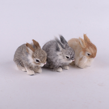 3 pieces a lot small cute simulation rabbit toys plastic&fur cute rabbit dolls gift about 13x7x10cm a33 2024 - buy cheap
