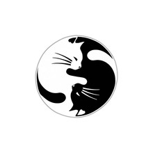Fusão de Yoga Círculo Cat Art Adesivos Lados L236 Vinil Adesivo Decalque Do Carro Decoração Do Corpo Do Carro Adesivos À Prova D' Água 2024 - compre barato