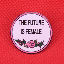 Женская Брошь В Виде Цветка future is, булавка в виде цветка для девушек, значок питания, подарки для женщин, рубашки, куртки, аксессуары 2024 - купить недорого