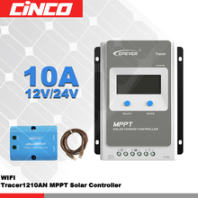 Tracer1210AN MPPT solar controller with ebox WIFI module 10A 12V/24V solar charge controller for solar panel charge to battery 2024 - buy cheap