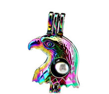 5pcs Rainbow Color Eagle Pearl Cage Colorful Locket Pendant DIY Jewelry for Pearl Oyster The Best Gift for Boy RP03 2024 - buy cheap