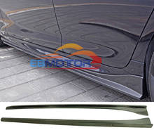 3D стиль реального углеродного волокна боковые юбки 2 шт. для BMW F06 640i 650i M6 Grand Coupe M-спортивный пакет 2013UP B377 2024 - купить недорого