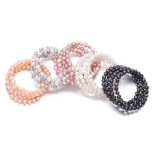 100% Natural Freshwater Pearl Bracelets High Quality Freshwater Pearl Bracelets for Women 6-7mm 2024 - купить недорого